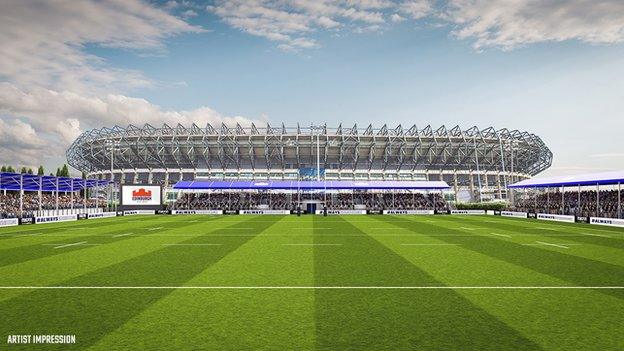 An artist's impression of the new stadium