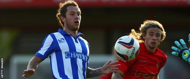 Stevie May in action for Sheffield Wednesday in July 2015, just before he switched to Preston North End