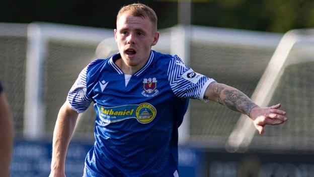 James Waite in action for Penybont