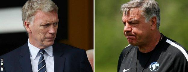 David Moyes (left) and Sam Allardyce