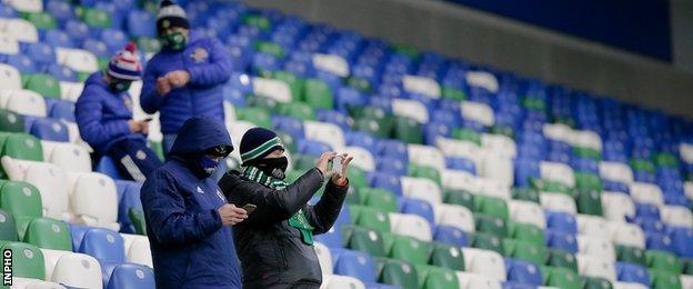 Just over 1,000 fans were in Windsor Park for the play-off final