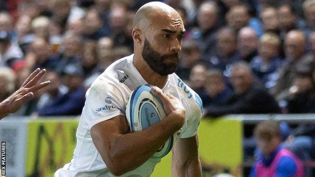 Olly Woodburn scores the first of his two tries against Bristol