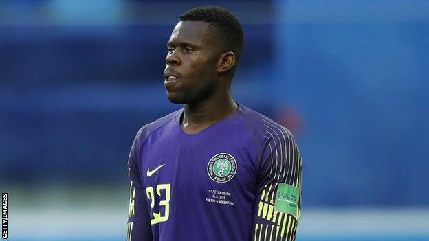 Nigeria goalkeeper Francis Uzoho