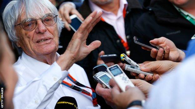 Formula 1 boss Bernie Ecclestone