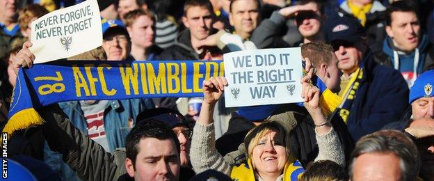 AFC Wimbledon fans