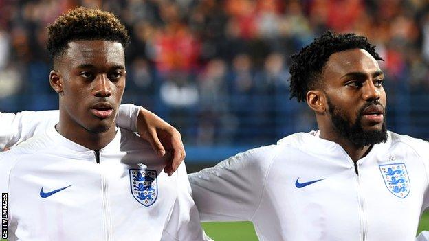 Callum Hudson-Odoi and Danny Rose