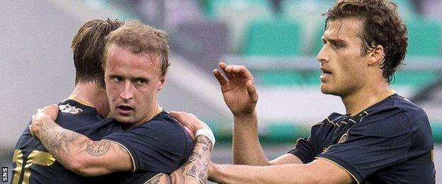 Celtic's Leigh Griffiths celebrates