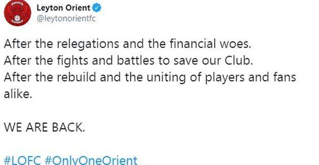 Leyton Orient on Twitter