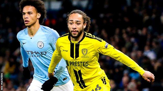 Burton Albion's Marcus Harness in action against Manchester City