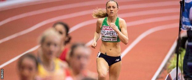 Kerry O'Flaherty was tailed off in her heat in Belgrade