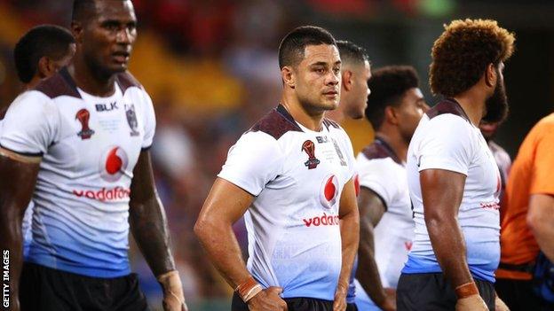 It was a frustrating evening in Brisbane for the Fiji players