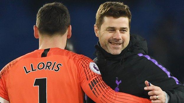Hugo Lloris and Mauricio Pochettino