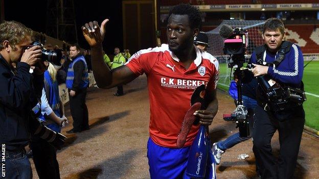 Romelu Lukaku at Barnsley in 2015