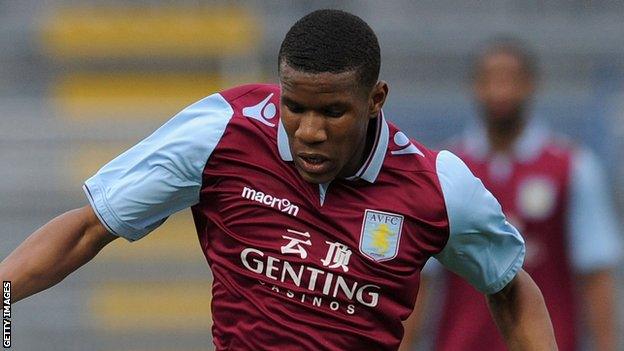 Aston Villa midfielder Riccardo Calder