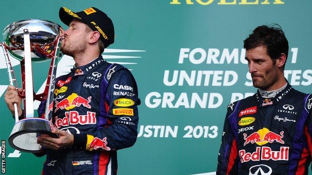 Sebastian Vettel and Mark Webber