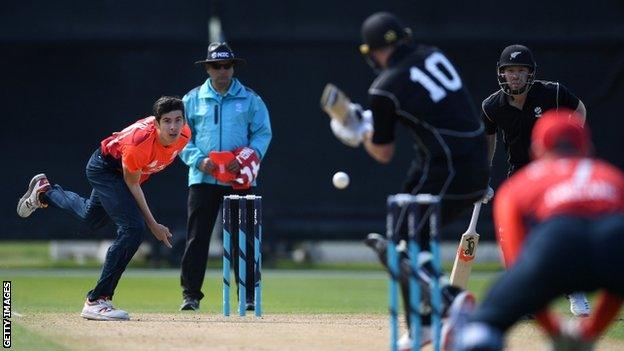 Pat Brown bowls for England