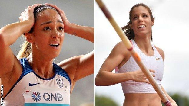 Heptathlete Johnson-Thompson (left) and pole vault Stefanidi have expressed concerns on social media