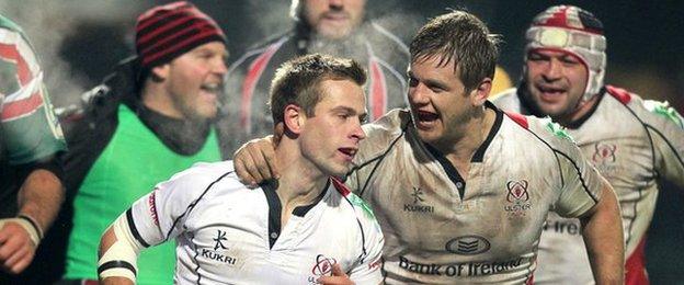 Paul Marshall scored a try in Ulster's 41-7 demolition of Leicester Tigers in January 2012