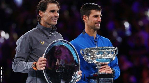 Rafael Nadal and Novak Djokovic