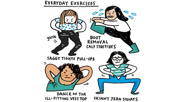 Everyday exercises - putting exercise clothes on!