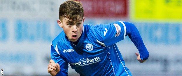 St Johnstone's Craig Thomson in action against Hamilton