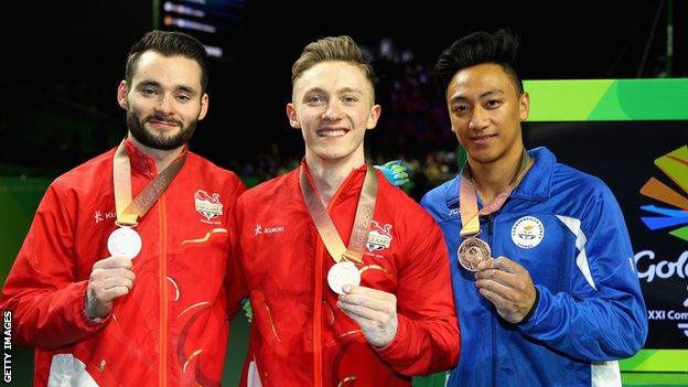 James Hall, Nile Wilson and Marios Georgiou