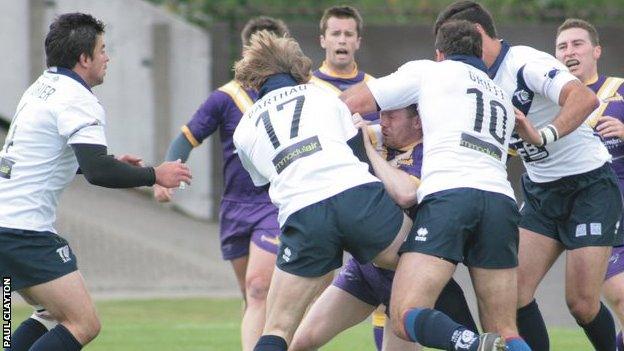 Toulouse take on Gateshead Thunder in their initial stint in the British rugby league set-up