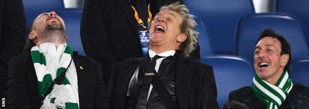 Rod Stewart led the celebrations at the Stadio Olimpico