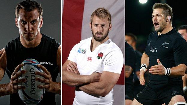 Left to right: Sam Warburton, Chris Robshaw, Richie McCaw