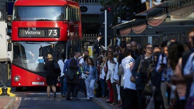 Queues outside Victoria station on 9 July