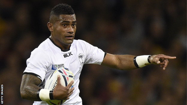 Niko Matawalu in action for Fiji