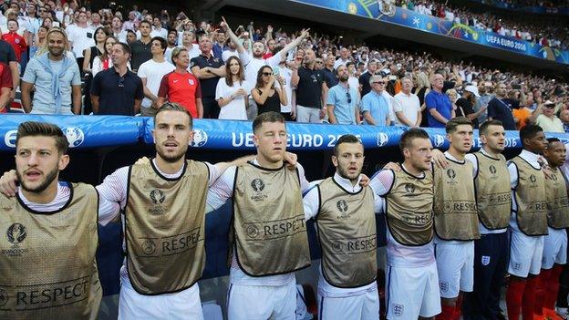 England bench