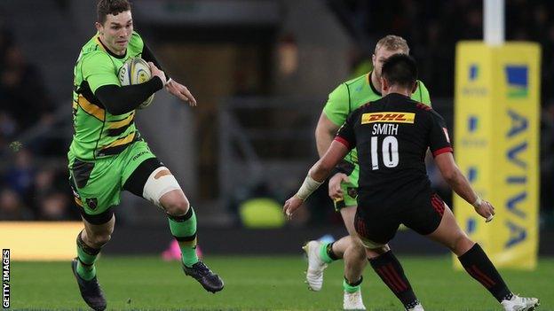 George North makes a break for Northampton Saints against Harlequins