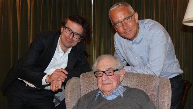 Robert Peston, Denis Norden and Eddie Mair