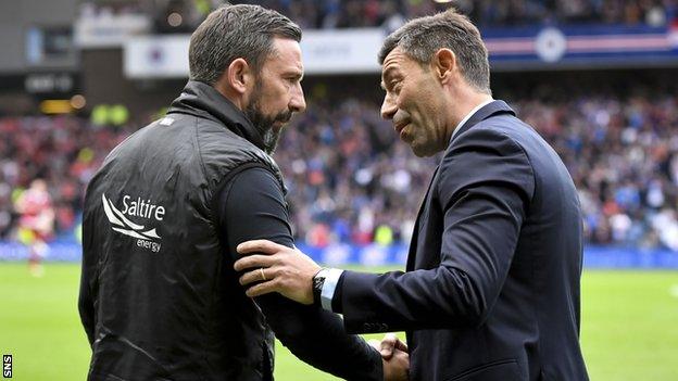 Derek McInnes and Pedro Caixinha