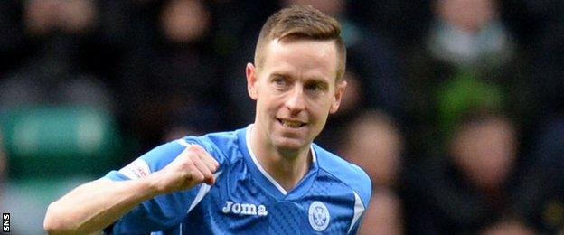 St Johnstone striker Steven MacLean celebrates