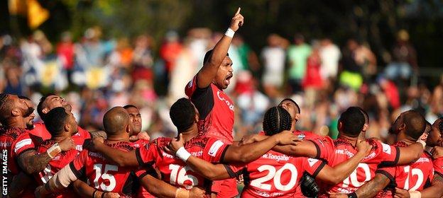 Tonga prepare for their match against Scotland