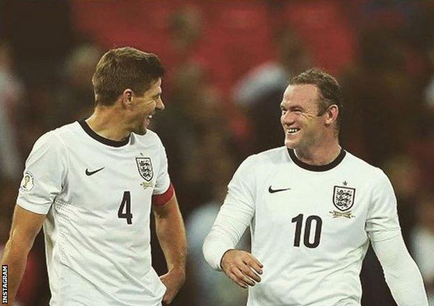 Wayne Rooney Instagram picture with Steven Gerrard