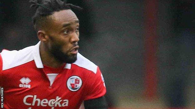 Cedric Evina in action for Crawley