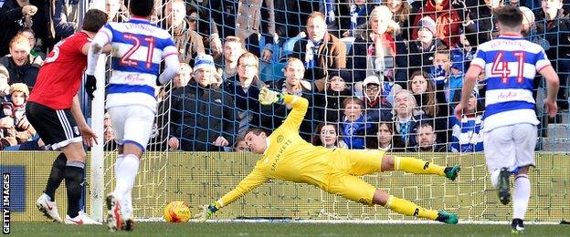 Alex Smithies saves Chris Martin's penalty