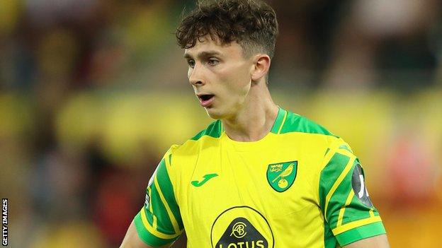 Daniel Adshead in action for Norwich City