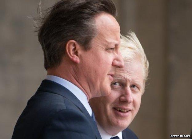 David Cameron (l) and Boris Johnson