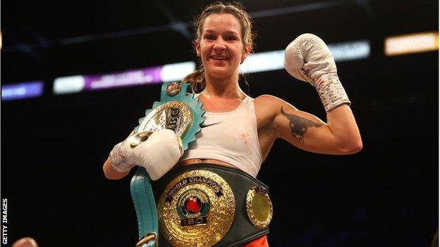 Britain's WBC super-featherweight world champion Terri Harper