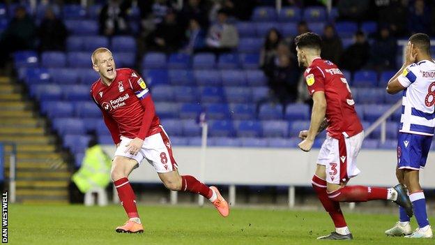 Ben Watson celebrates scoring for Nottingham Forest