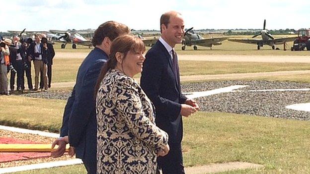 Duke of Cambridge at Duxford