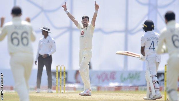 James Anderson celebrates wicket