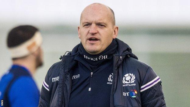 Gregor Townsend oversees Scotland training