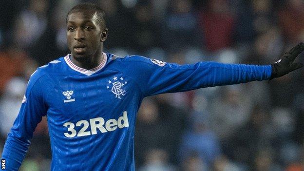 Rangers midfielder Glen Kamara against Hearts