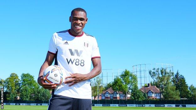 Issa Diop in Fulham kit after signing from West Ham