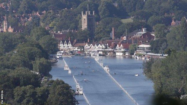 Practising at Henley Regatta